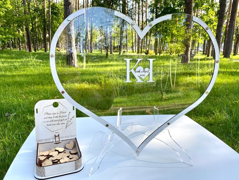 Heart Shaped Drop Box Wedding Guest Book Alternative 