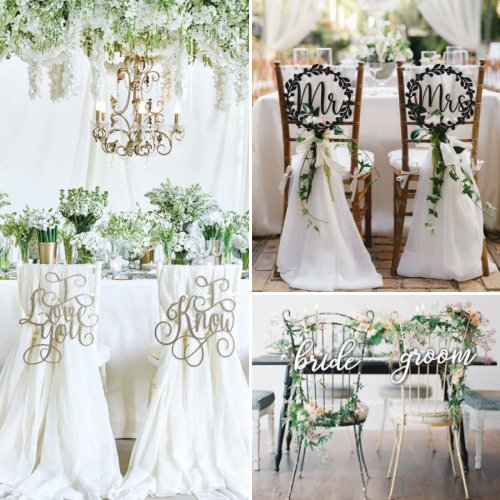 Decorative Wedding Chair Signs