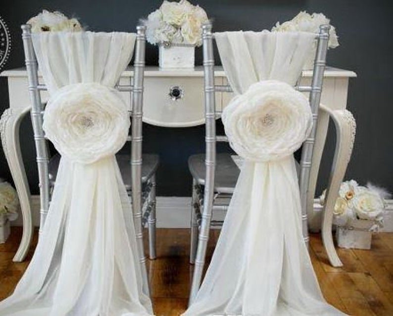 3D Floral Vintage Chair Sashes