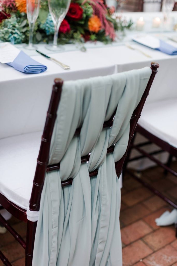 Weaved Romantic Chiffon Wedding Chair Decor