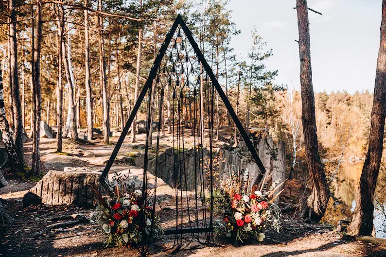 Black Pentagon Ceremony Arch