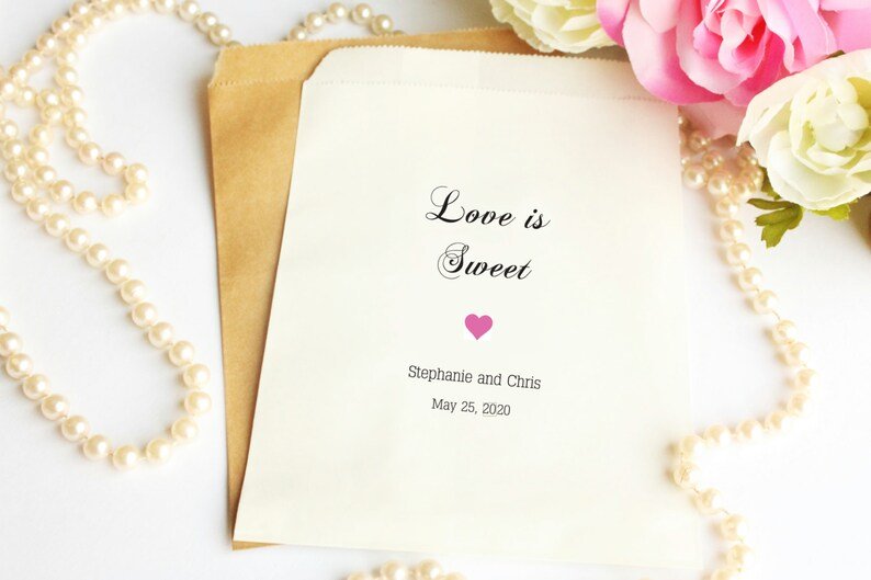 Love is Sweet Wedding Candy Bar Treat Bag