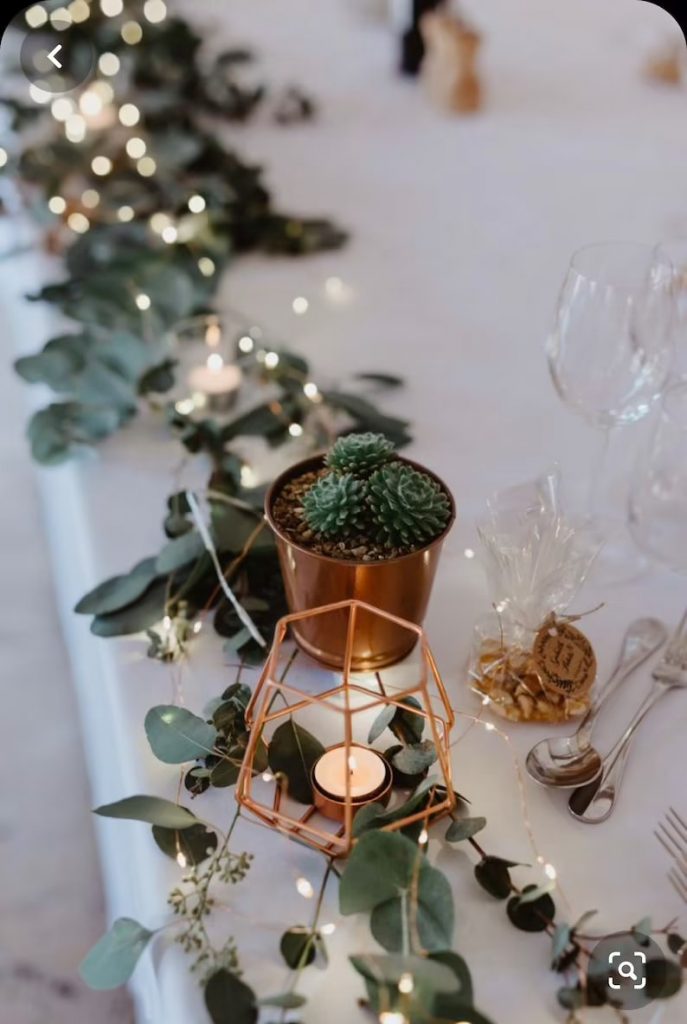 Fairy Lights Wedding Table Decor