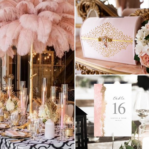 Dazzling Blush Pink & Gold Wedding