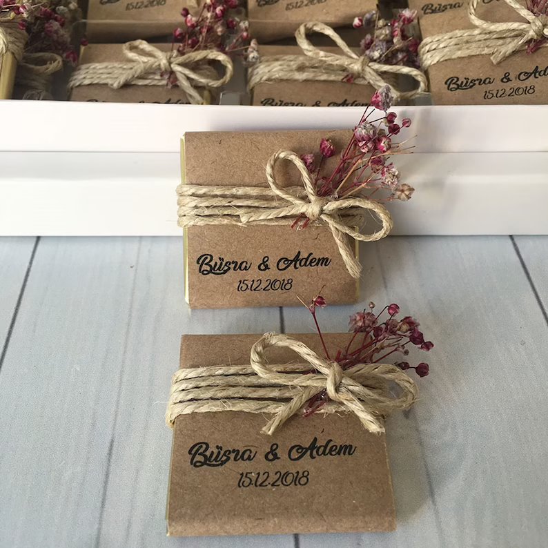 Personalized Chocolate Wedding Favors