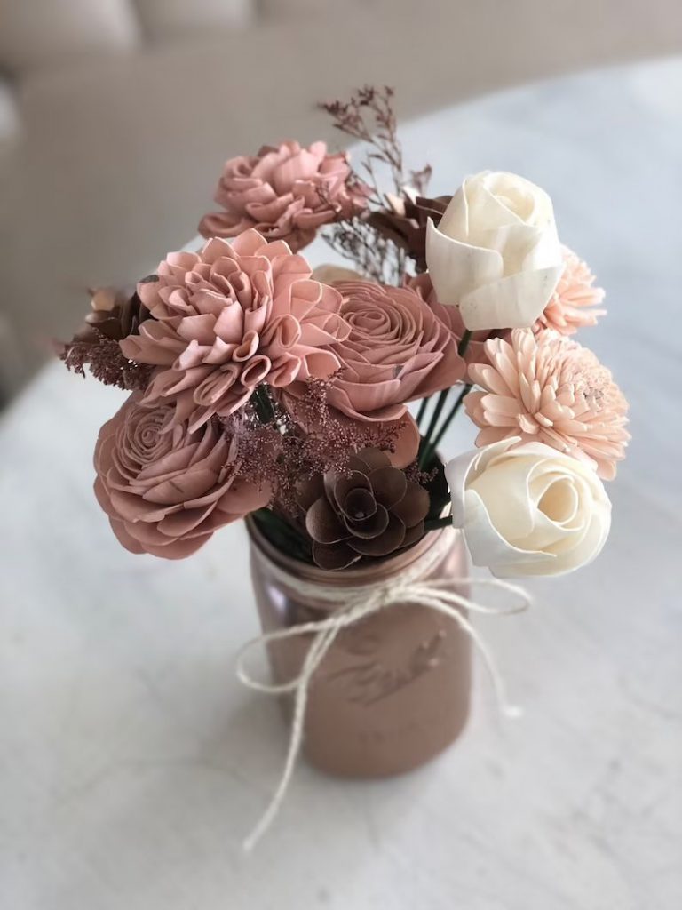 Wooden Flower Wedding Centerpieces