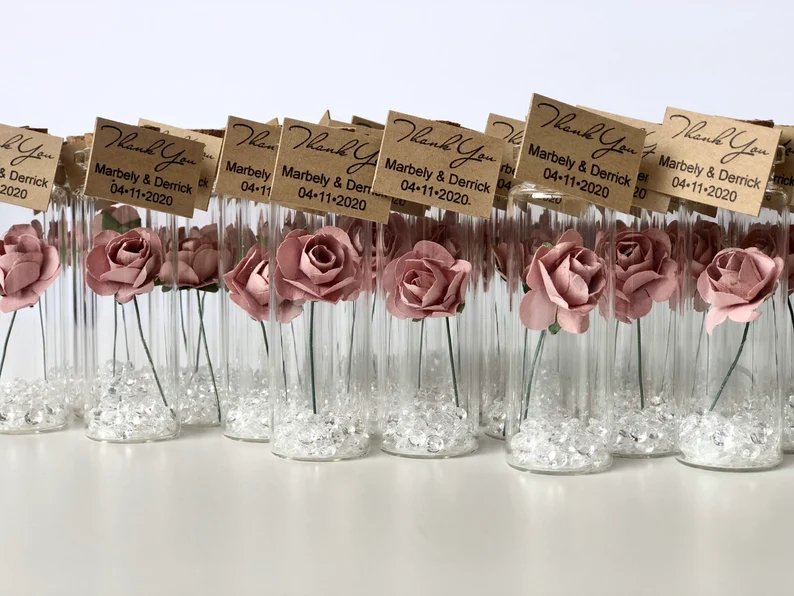 Paper Rose Dome Wedding Favors