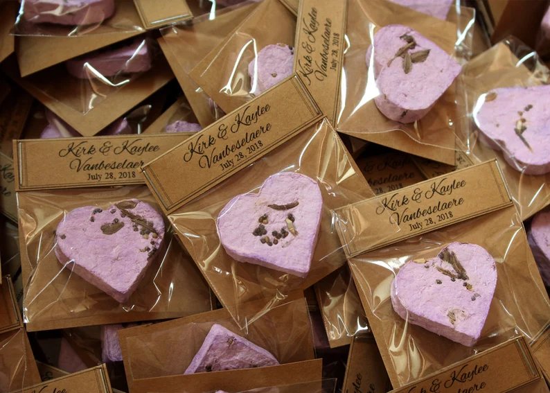 Personalized Wildflower Seed Bomb Wedding Favors