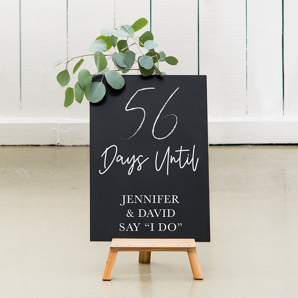 Creative Wedding Countdown Chalkboard Sign