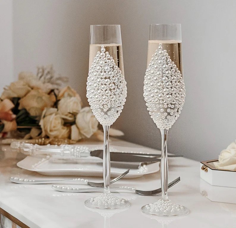 Pearl champagne sale flutes