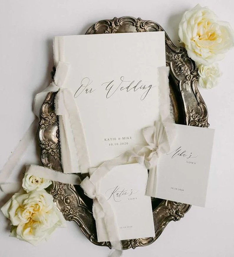 Personalized Wedding Vow Books | Heirloom-worthy idea