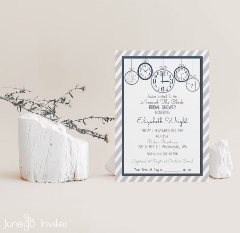 Around The Clock Bridal Shower Elegant Wedding Ideas