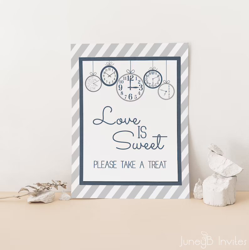 Love is Sweet - Around The Clock Bridal Shower Sign