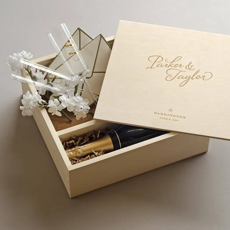 Personalized Wine Box Love Letter Unity Ceremony