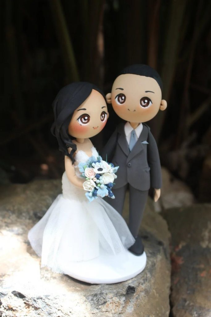 Custom Bride & Groom Cake Topper