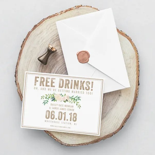 Free Drink Funny Save The Date Printable