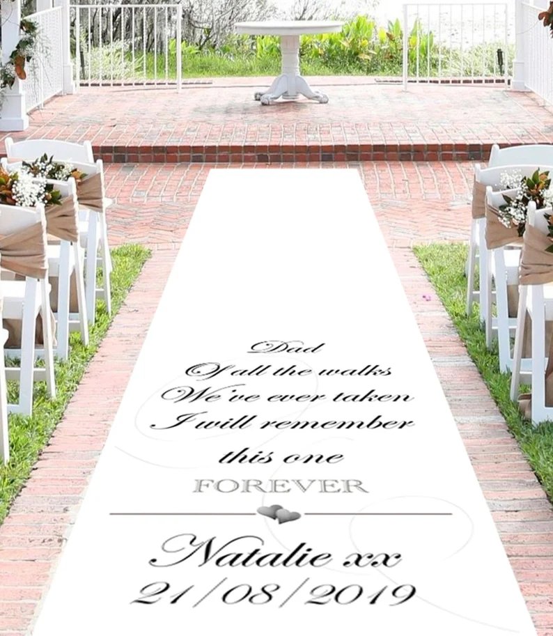 Personalized Runner Walk Down The Aisle Ceremony Decor