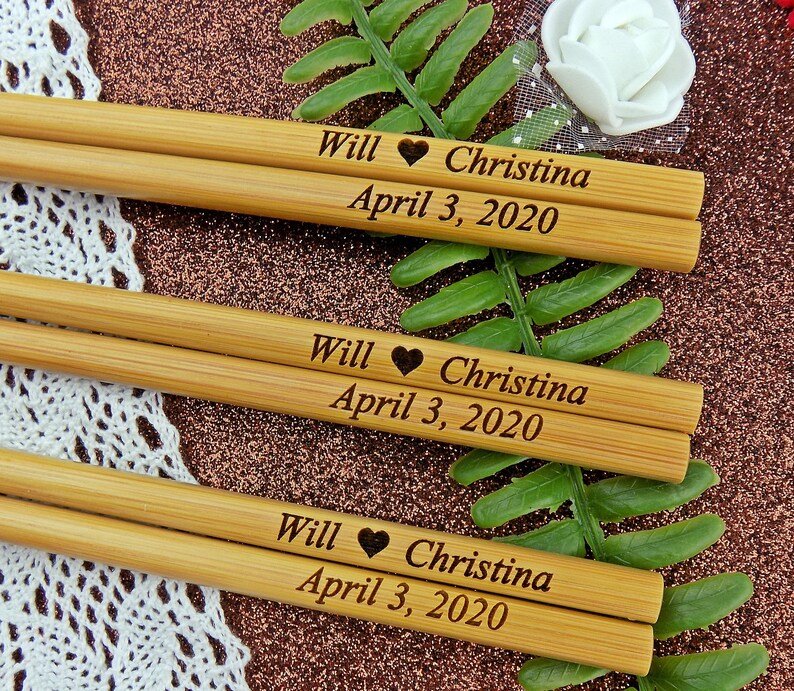 Personalized Save The Date Chopsticks