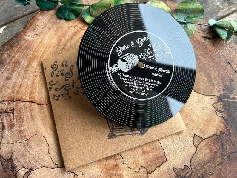 Creative Save The Date Vinyl Record Idea