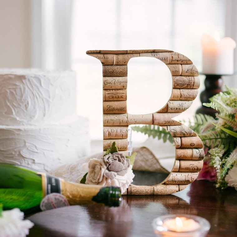 Wine Cork Vineyard Wedding Monogram