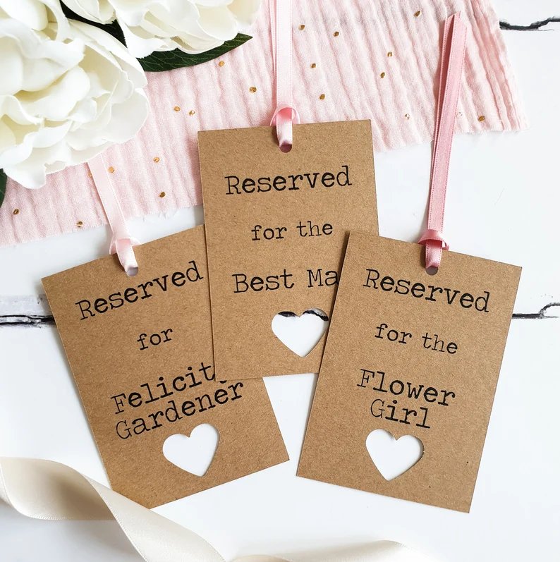 Ceremony Reserved Seat Tags