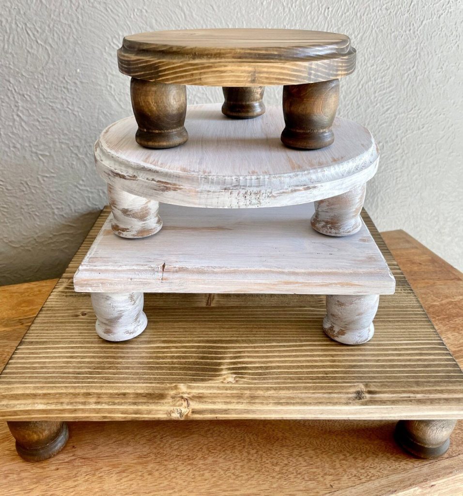 Farmhouse Style Round Risers Perfect Wedding Cake Stand