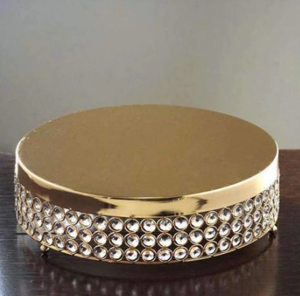 Gold Gem Wedding Cake Stand