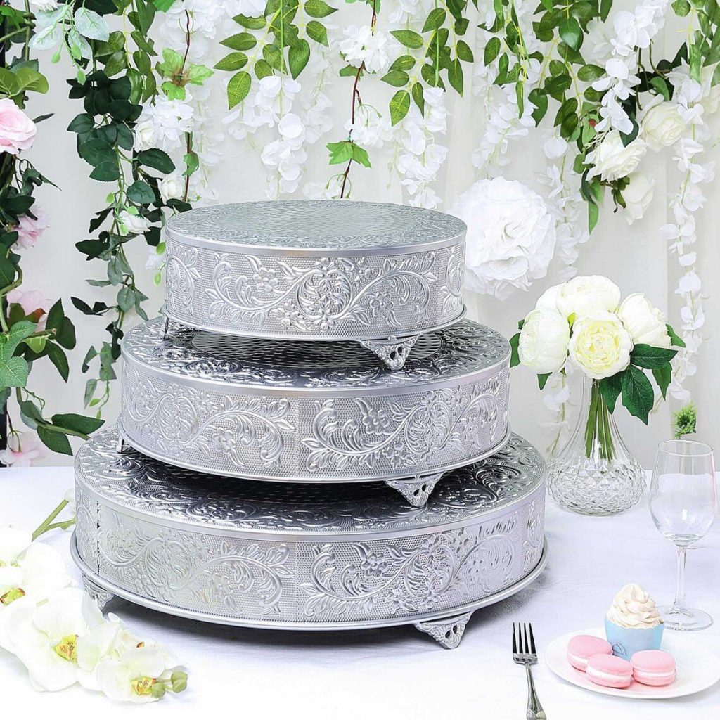 Round Silver Metal Wedding Cake Stand 1024x1024 