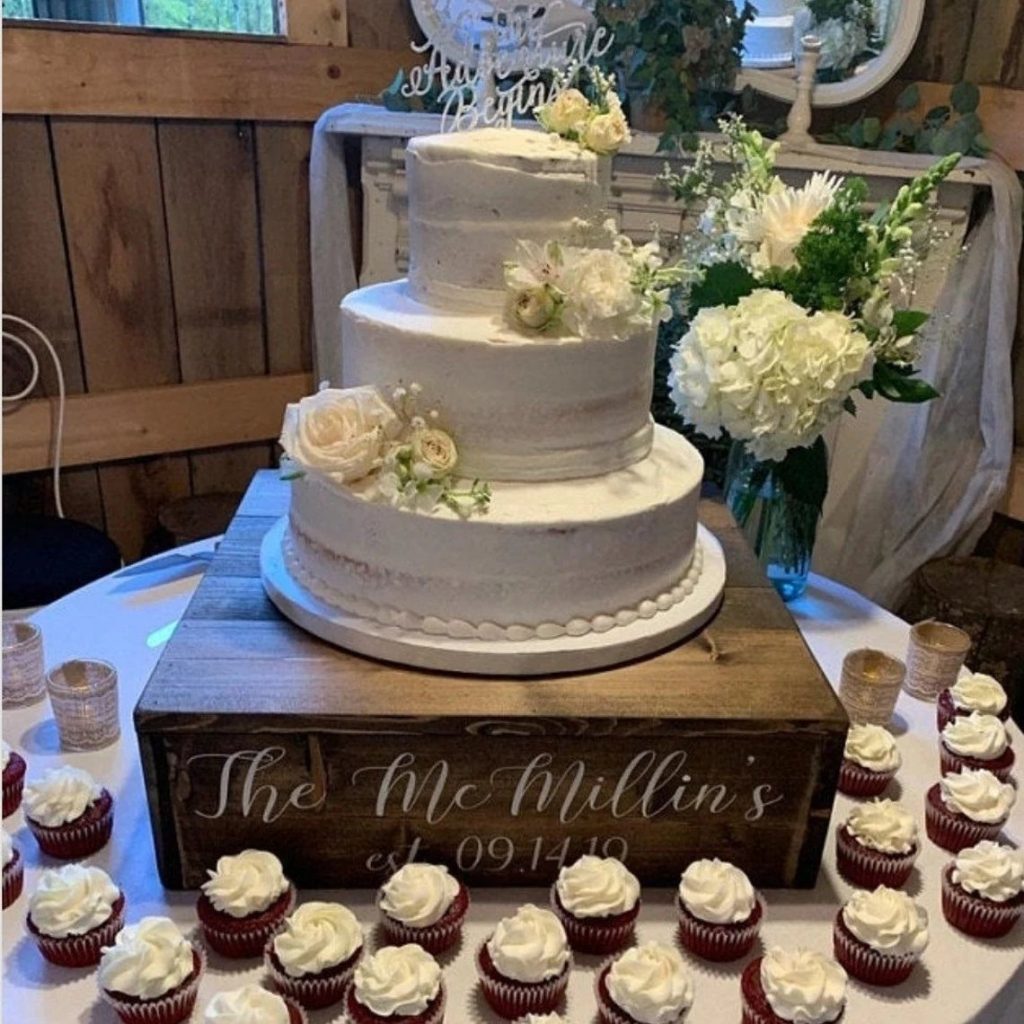 Wooden round cake stand — Got It Covered | Wedding | Events | Hire | Design