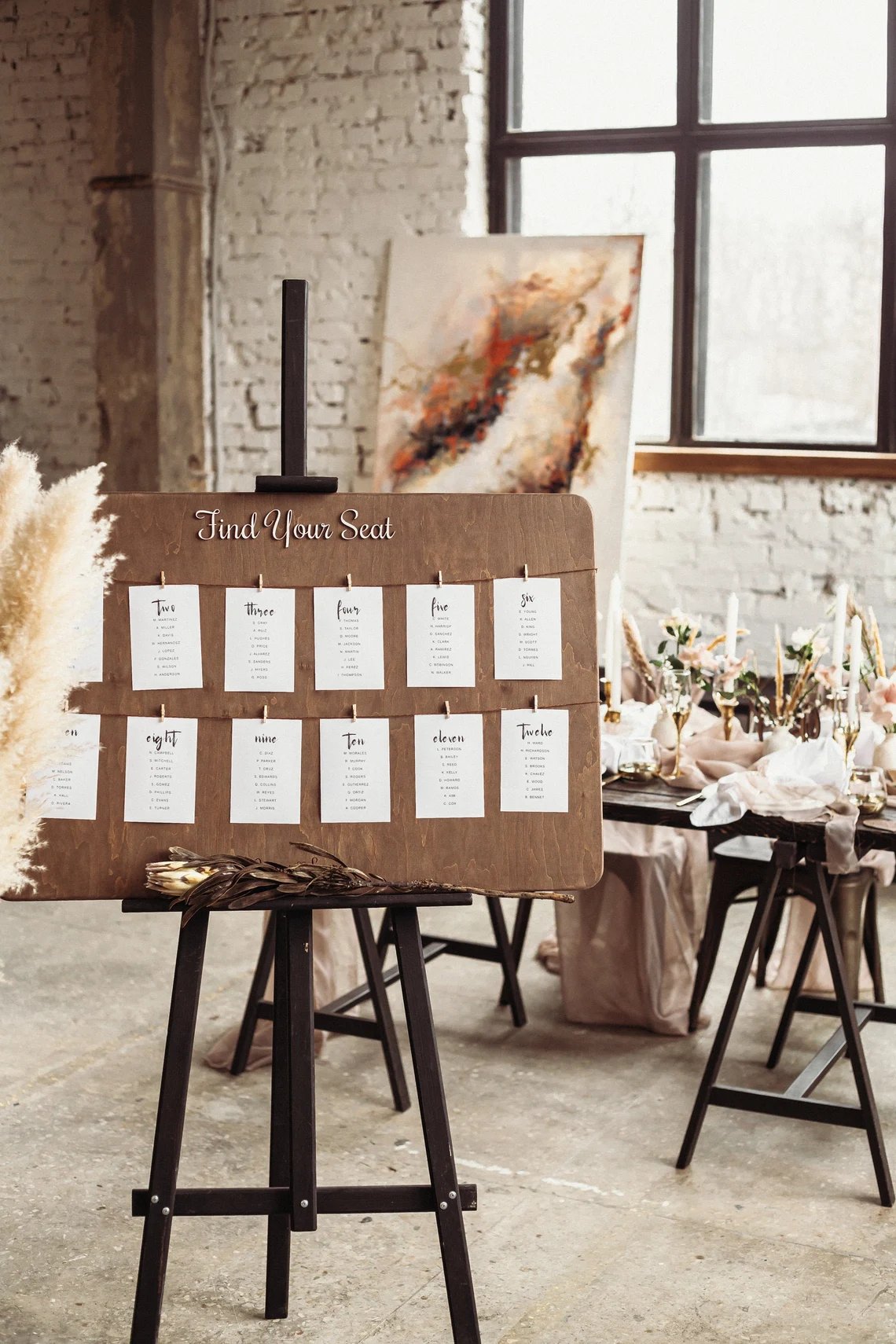 Boho Wedding Seating Chart  Decor