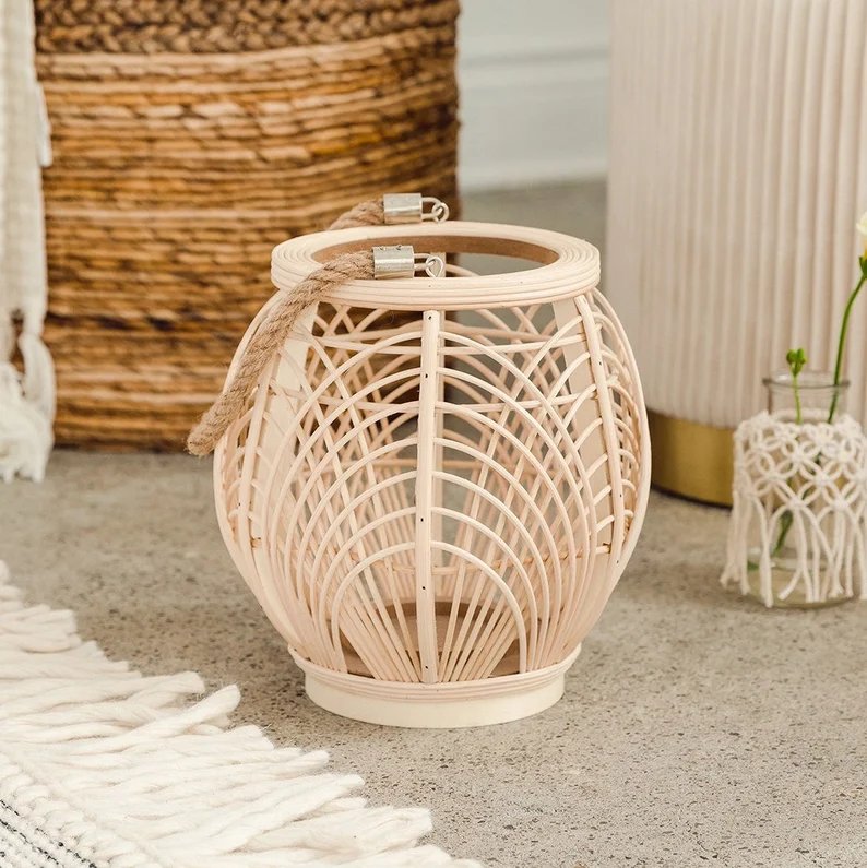 Bohemian Rattan Hanging Lantern