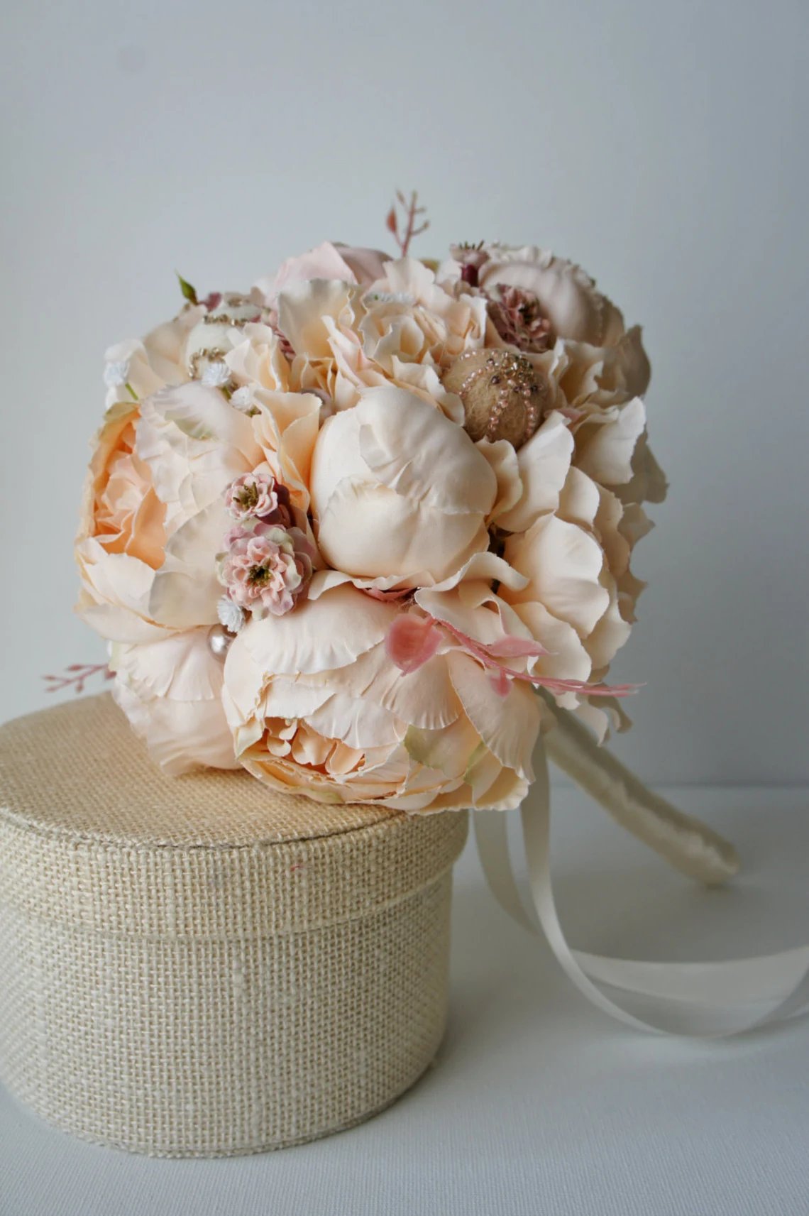 Champagne Peony Bridal Bouquet