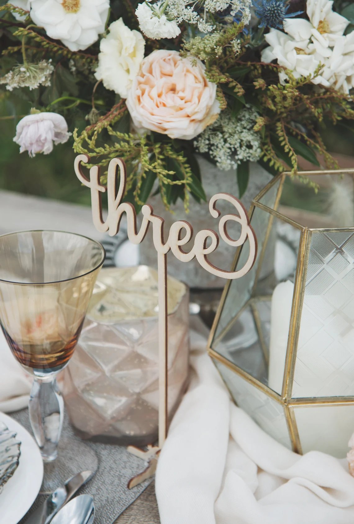 Wooden Wedding Table Numbers