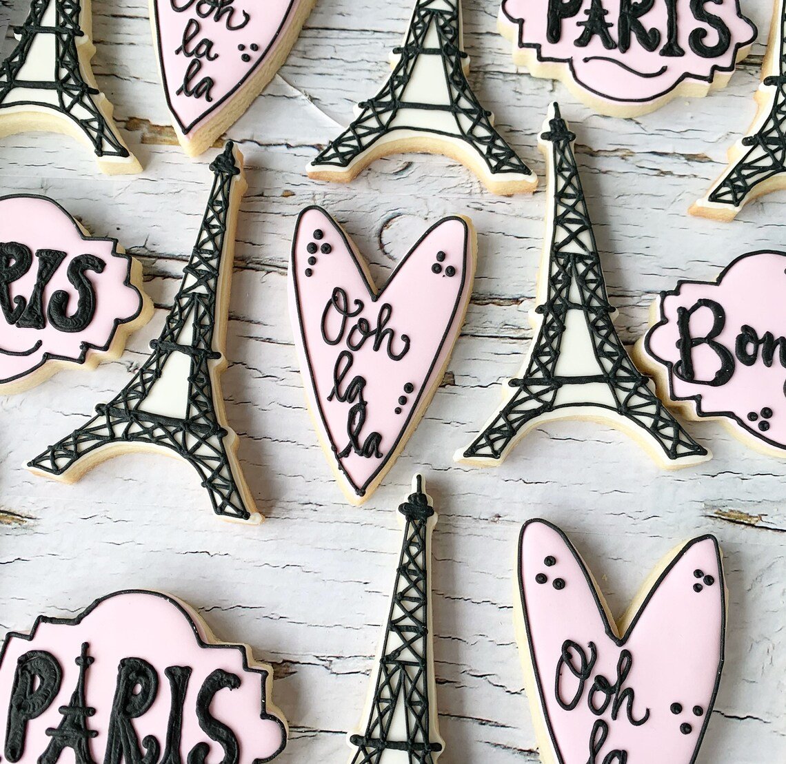 Paris Themed Bridal Shower Sugar Cookies