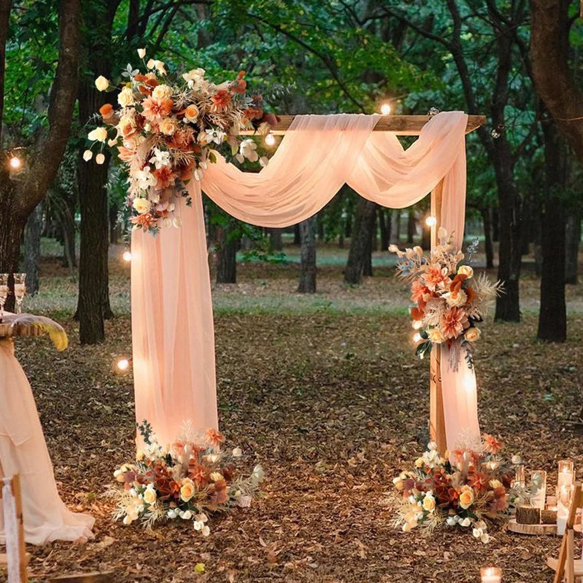 Fall Wedding Archway Flower Decor