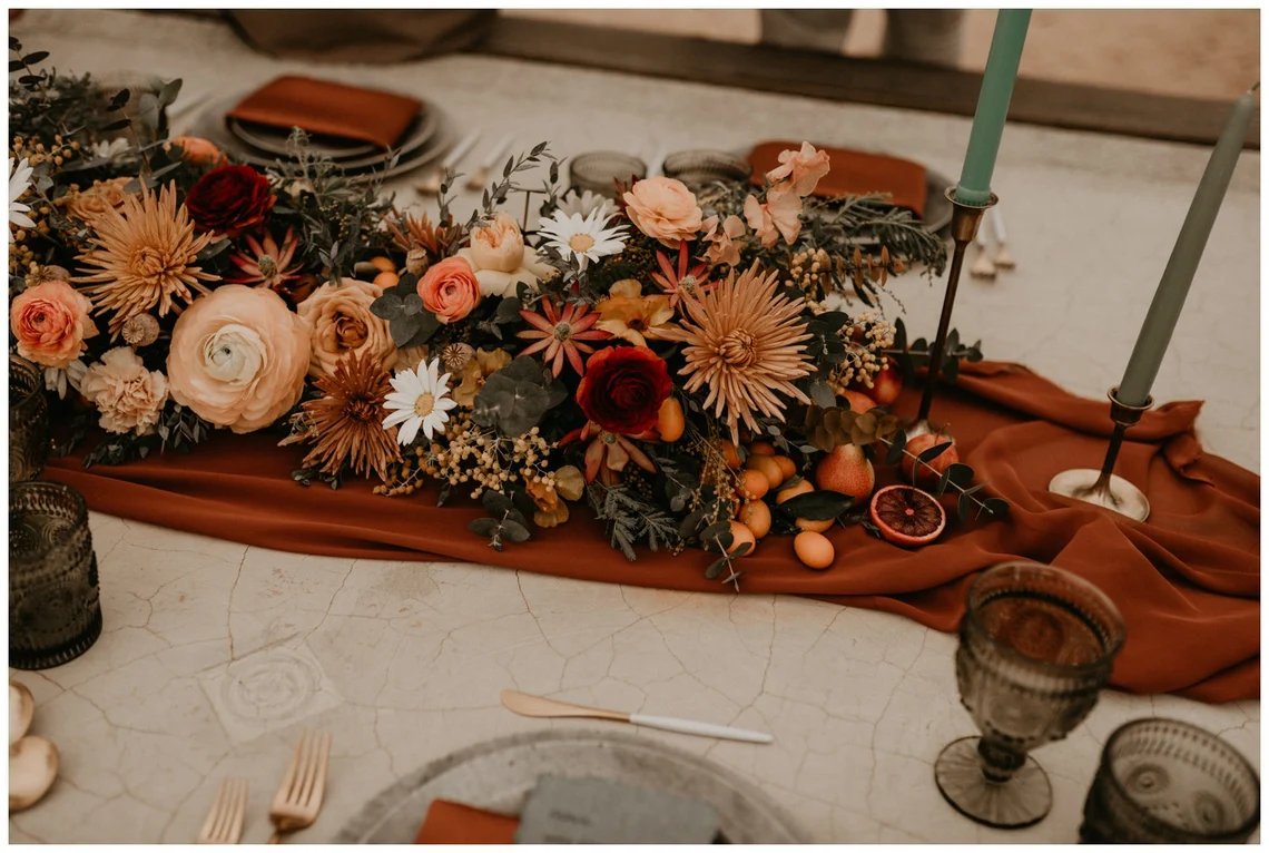 Terracotta Burnt Orange Table Runner