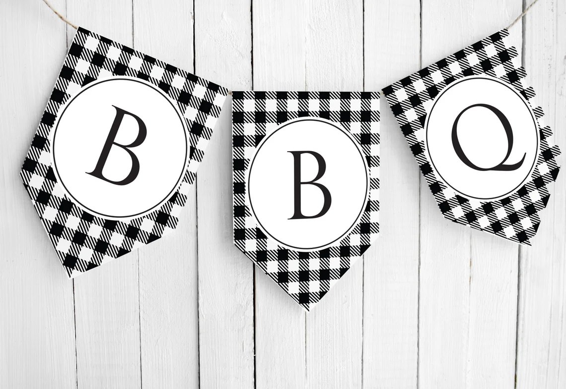 I Do BBQ Wedding Shower Printable Banner