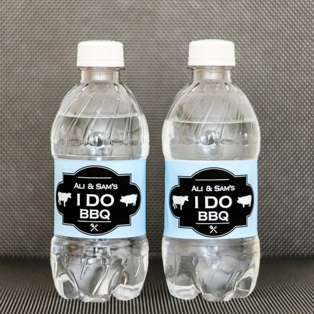 I Do BBQ Water Bottle Labels