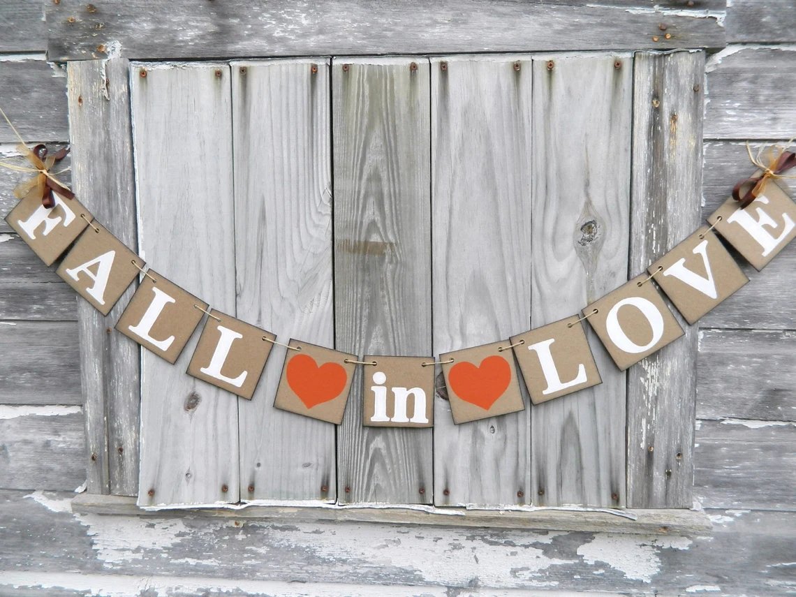 Fall in Love Bridal Shower Banner