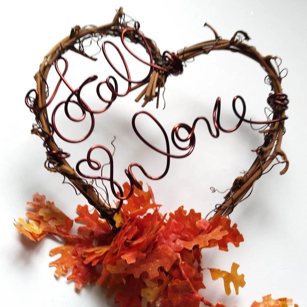 Fall In Love Bridal Shower Cake Topper