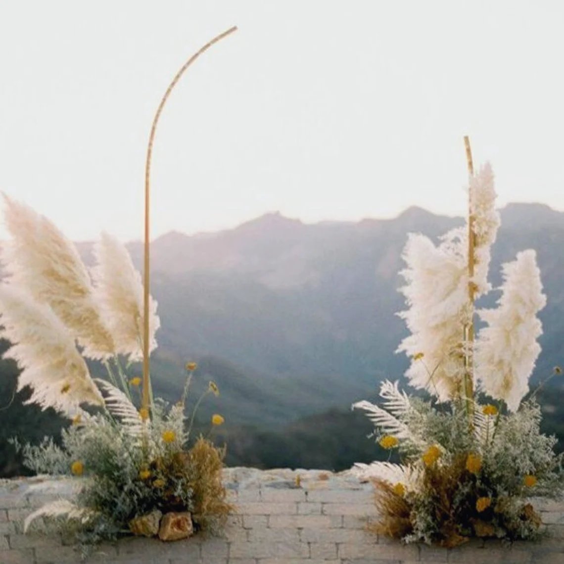 Open Arms Copper Wedding Arch