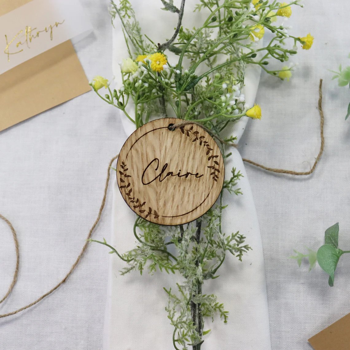 Wooden Name Place Cards