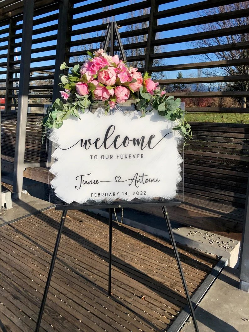 Acrylic Wedding Welcome Sign