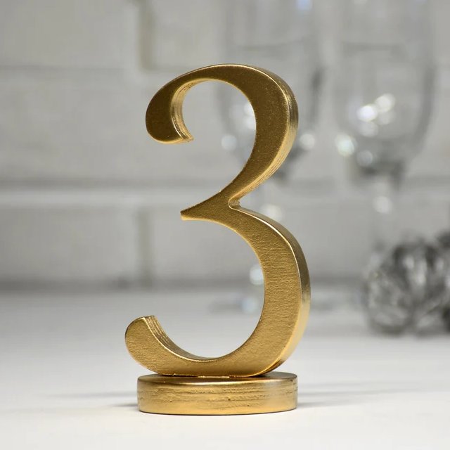 Gold Acents Wedding Table Number Sign Decor