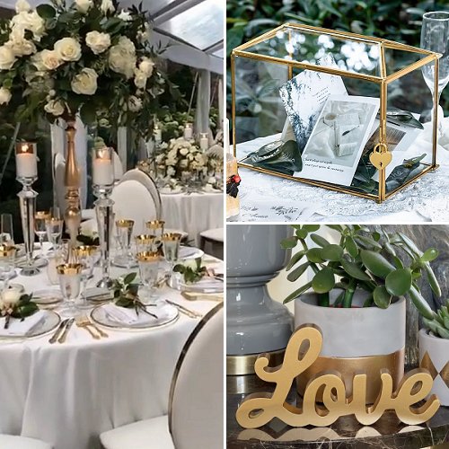 Alluring Gold Accents For Your Wedding Decor