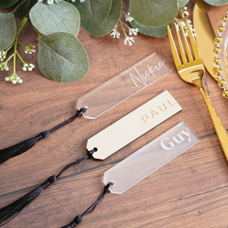 Personalized Name Bookmark Wedding Place Cards