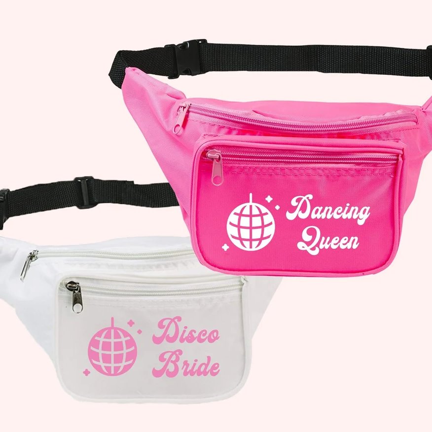 Disco Bride & Dancing Queen Bach Party Fanny packs