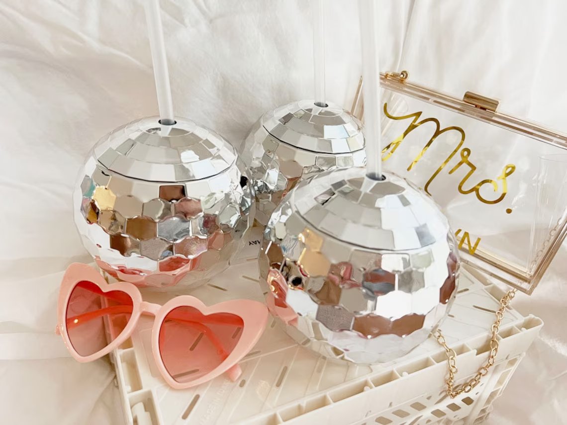 Personalized Disco Ball Cups Bachelorette Party Rumberls