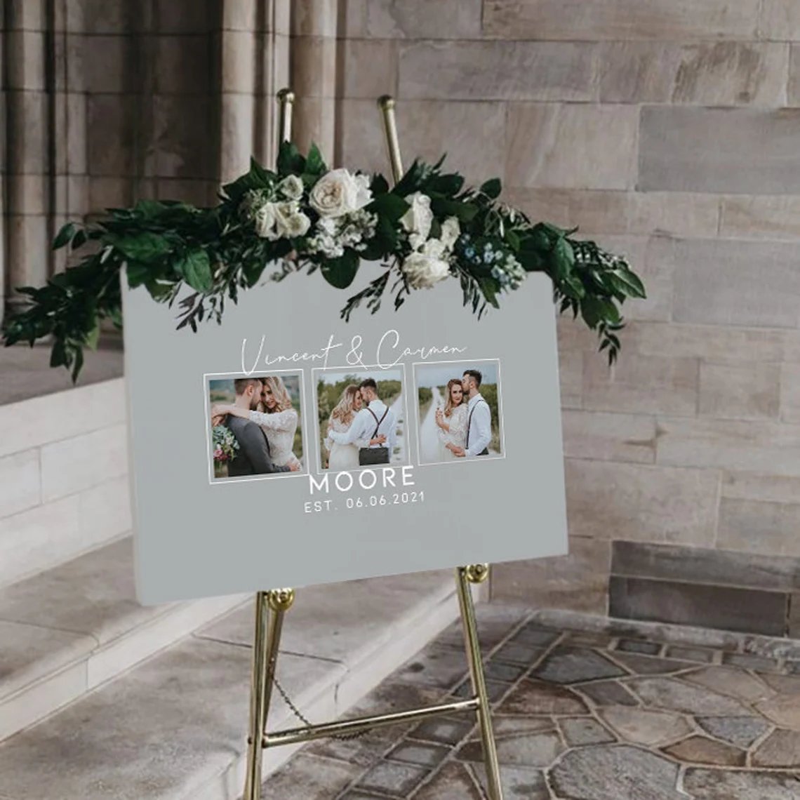 Custom Photo Wedding Guest Book Alternative