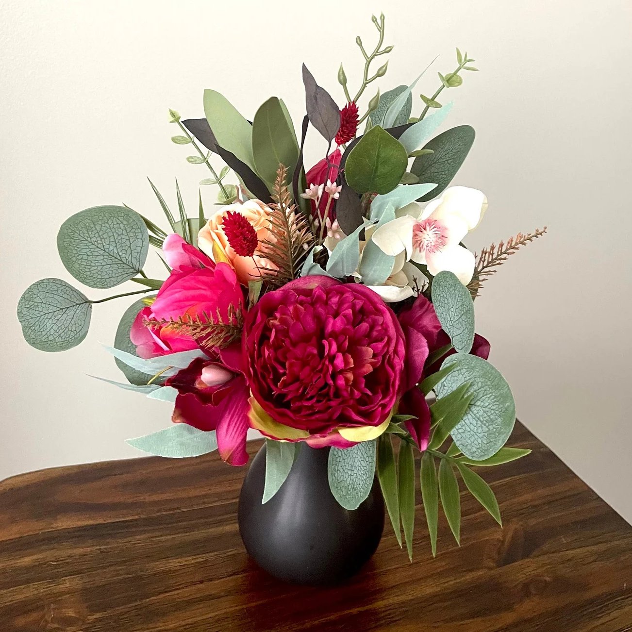 Viva Magenta flower Wedding Centerpiece